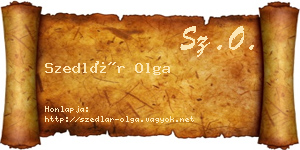 Szedlár Olga névjegykártya