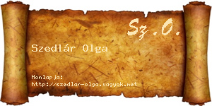 Szedlár Olga névjegykártya